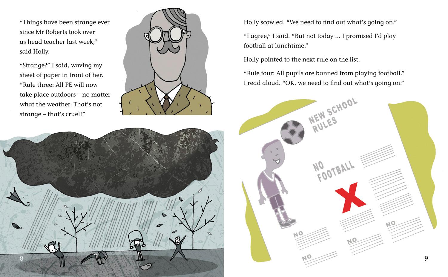 Beispielinhalt (Bild) Our Head Teacher is a Super-Villain