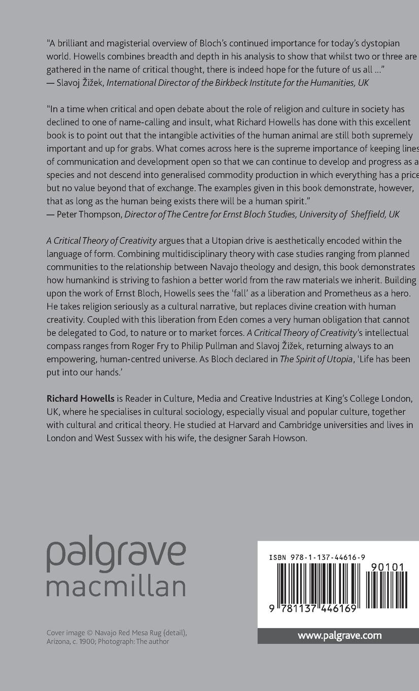 Rückseitencover A Critical Theory of Creativity