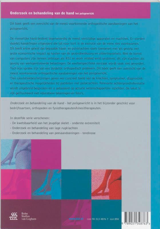 Rückseitencover Onderzoek En Behandeling Van de Hand - Het Polsgewricht