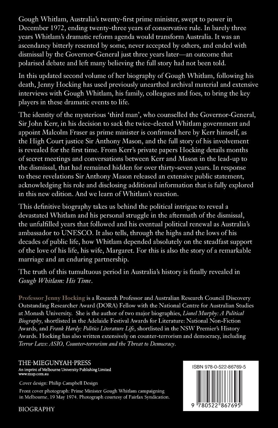 Rückseitencover Gough Whitlam: His Time Updated Edition