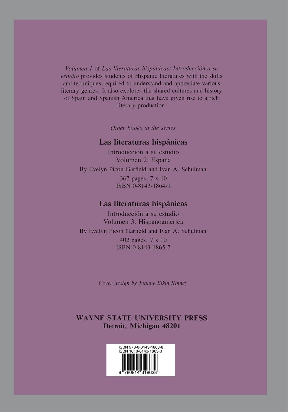 Rückseitencover Las Literaturas Hispanicas