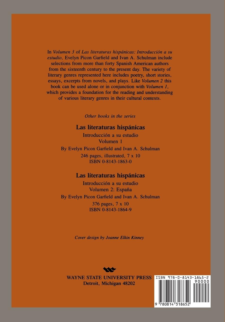 Rückseitencover Las Literaturas Hispanicas