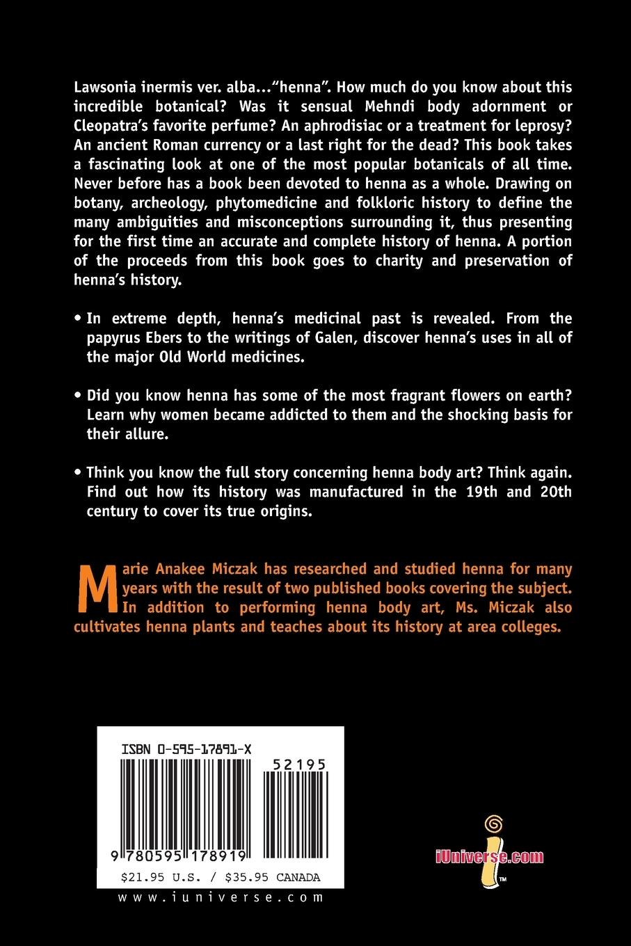 Rückseitencover Henna's Secret History