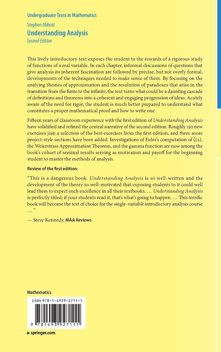 Rückseitencover Understanding Analysis