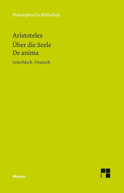 Vorderes Coverbild Über die Seele. De anima
