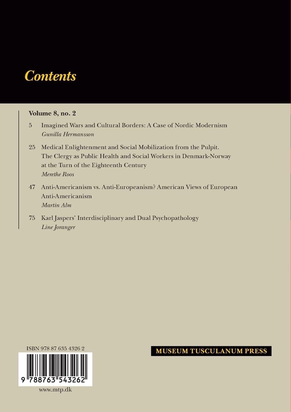 Rückseitencover Ideas in History Vol. 8.2