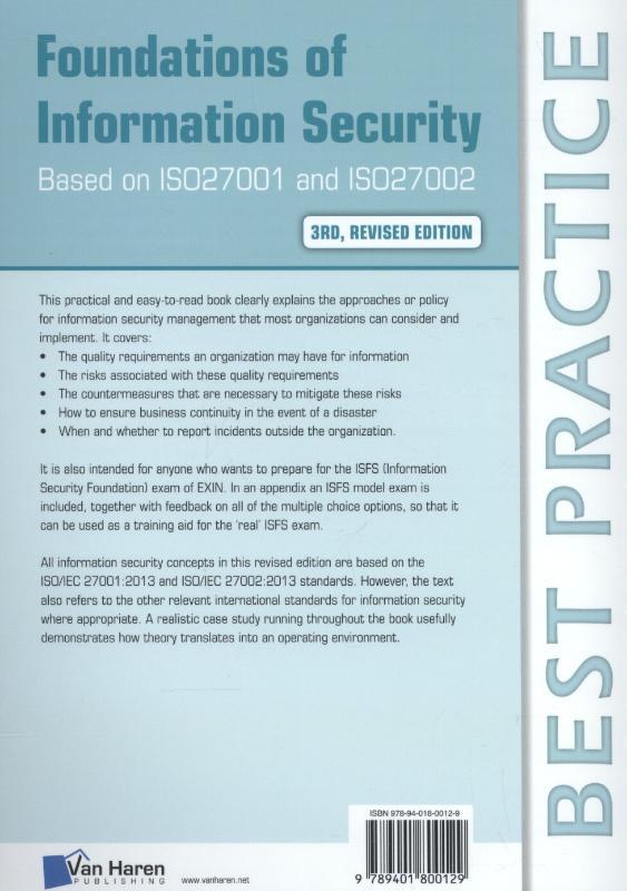 Rückseitencover Foundations of Information Security Based on ISO27001 and ISO27002