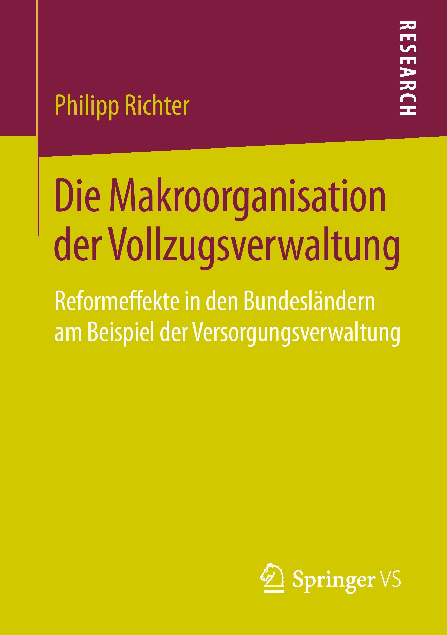 Vorderes Coverbild Die Makroorganisation der Vollzugsverwaltung
