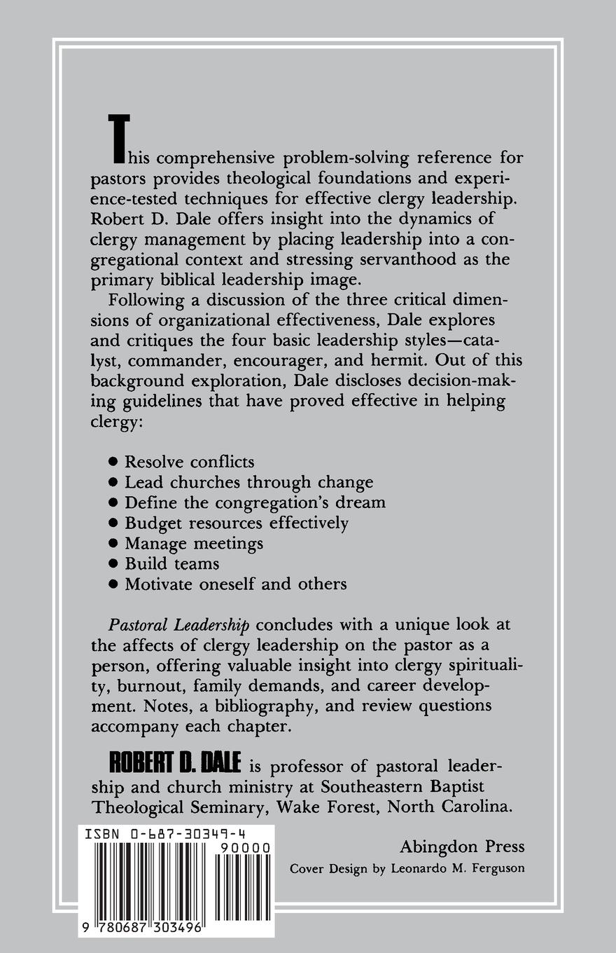 Rückseitencover Pastoral Leadership