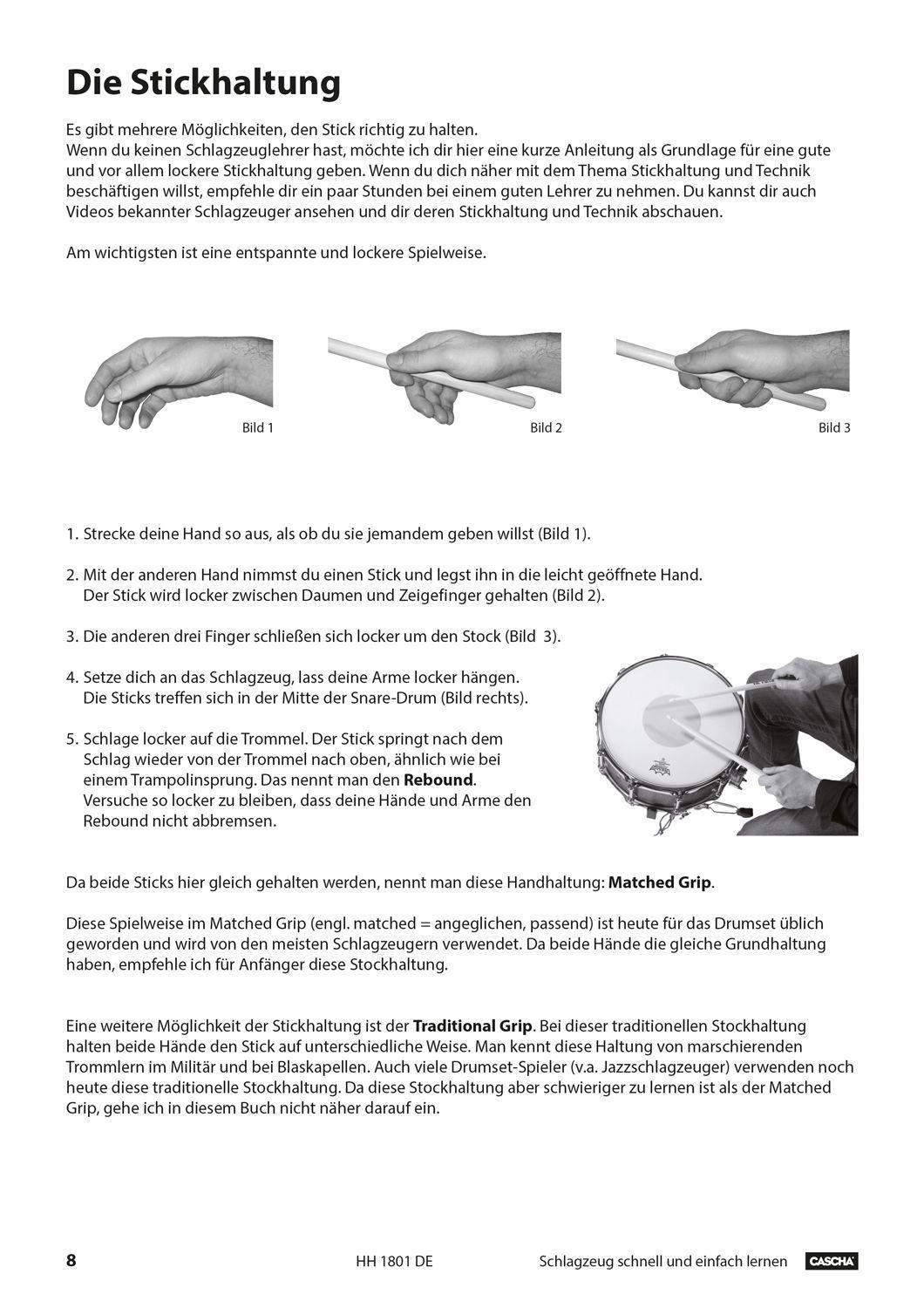 Beispielinhalt (Bild) Schlagzeug - Schnell und einfach lernen