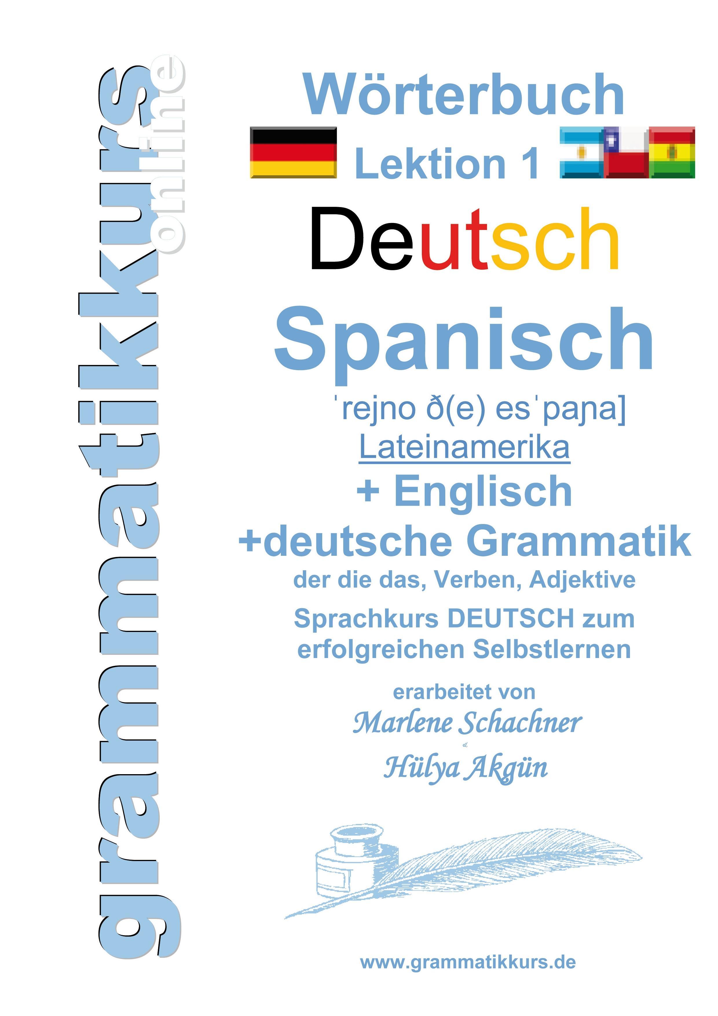 Vorderes Coverbild Wörterbuch Deutsch - Spanisch - Lateinamerika - Englisch A1 Lektion 1