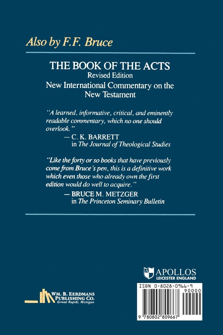 Rückseitencover The Acts of the Apostles