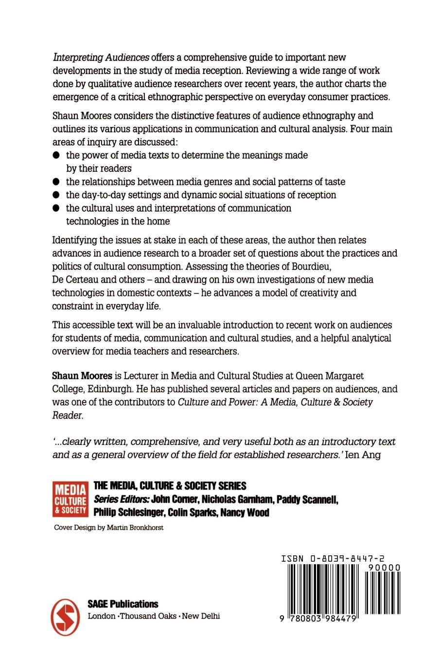 Rückseitencover Interpreting Audiences