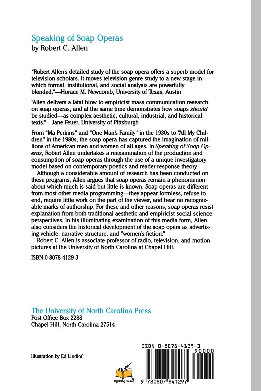 Rückseitencover Speaking of Soap Operas