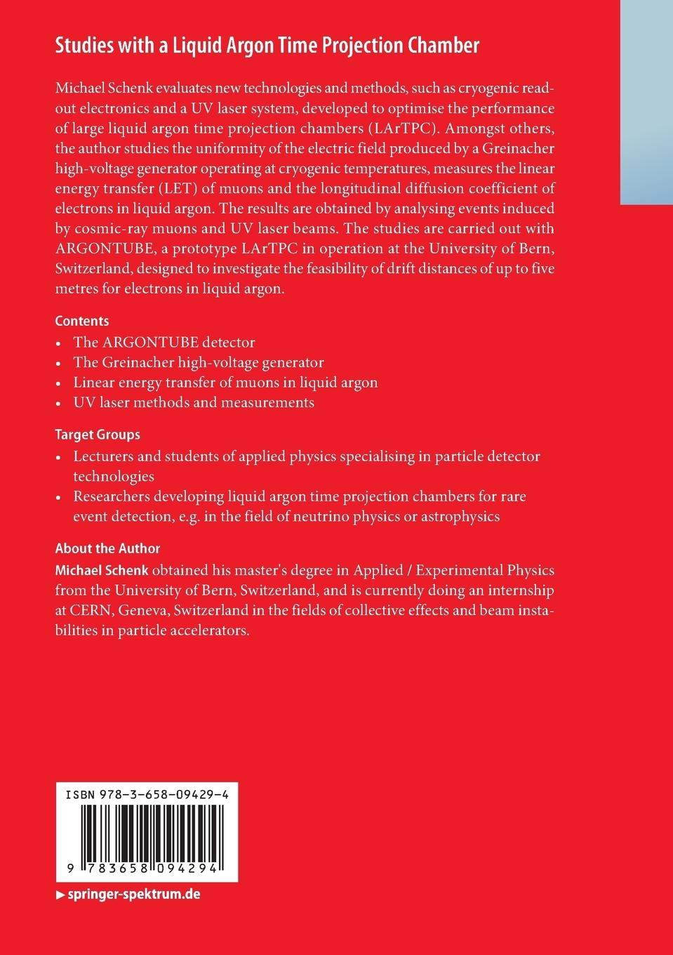 Rückseitencover Studies with a Liquid Argon Time Projection Chamber