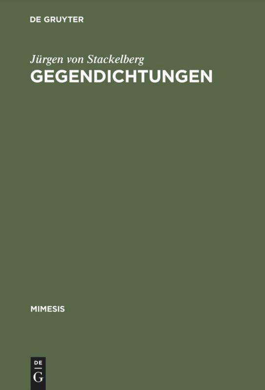 Vorderes Coverbild Gegendichtungen