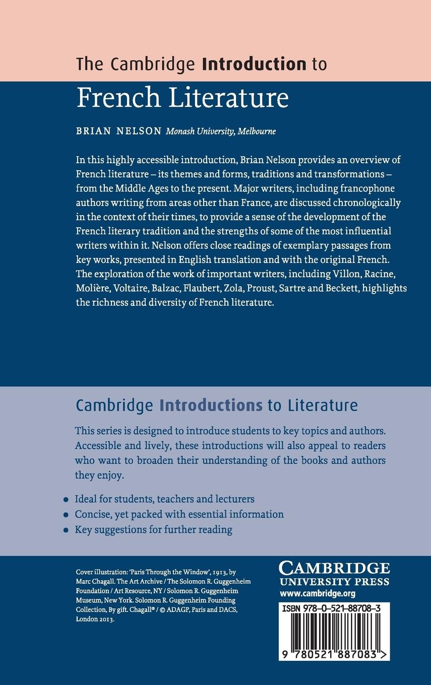 Rückseitencover The Cambridge Introduction to French Literature