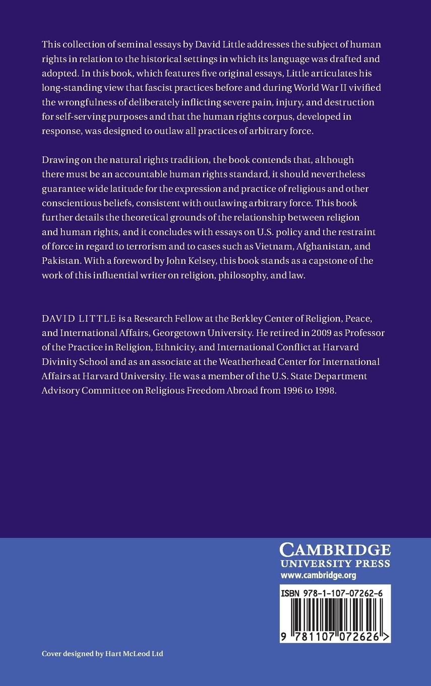 Rückseitencover Essays on Religion and Human Rights
