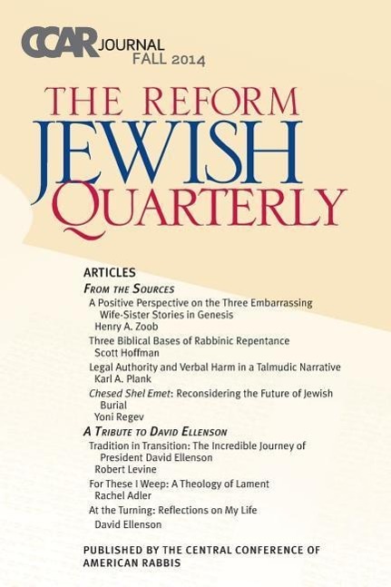 Vorderes Coverbild CCAR Journal - Reform Jewish Quarterly Fall 2014