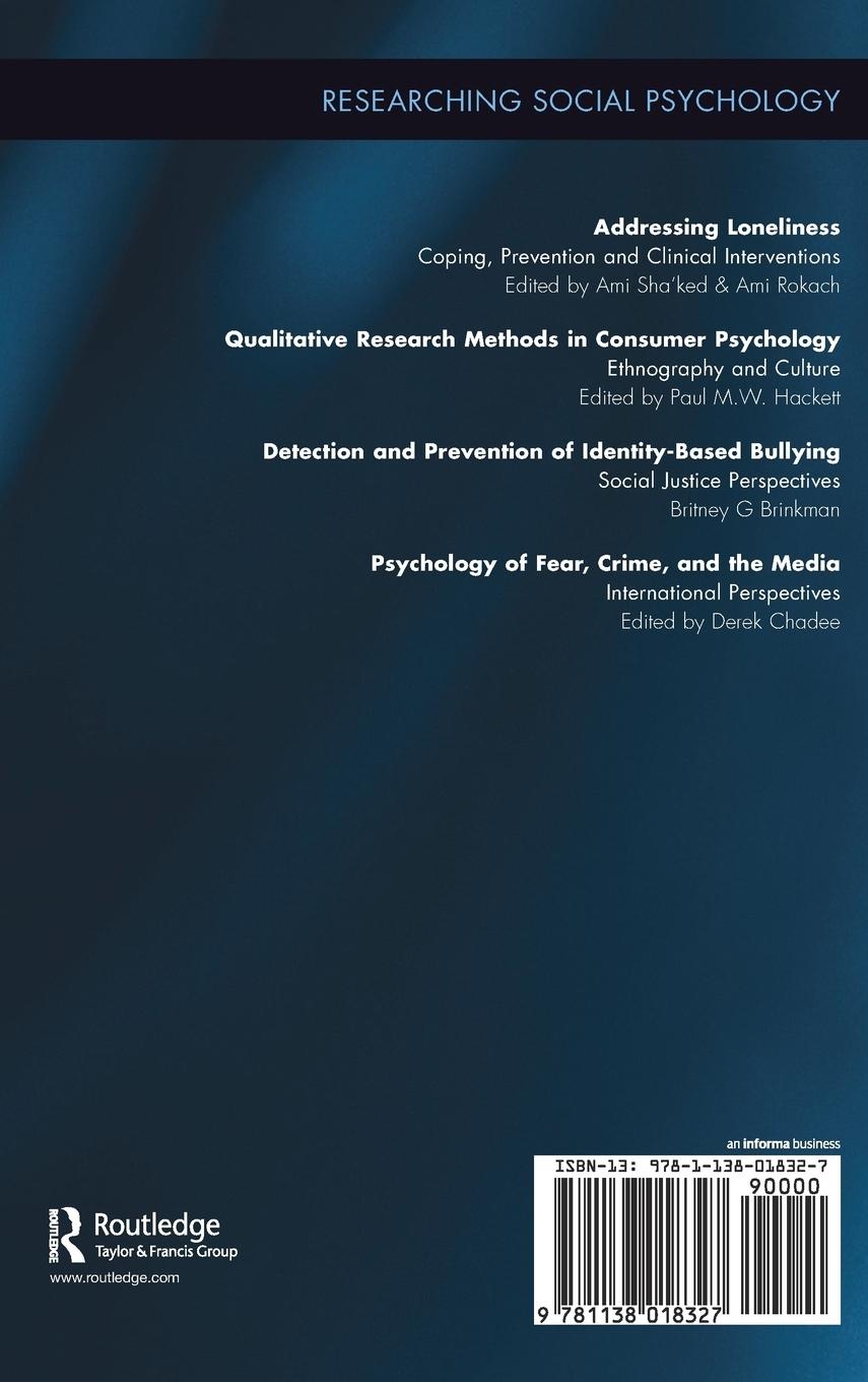 Rückseitencover Psychology of Fear, Crime and the Media