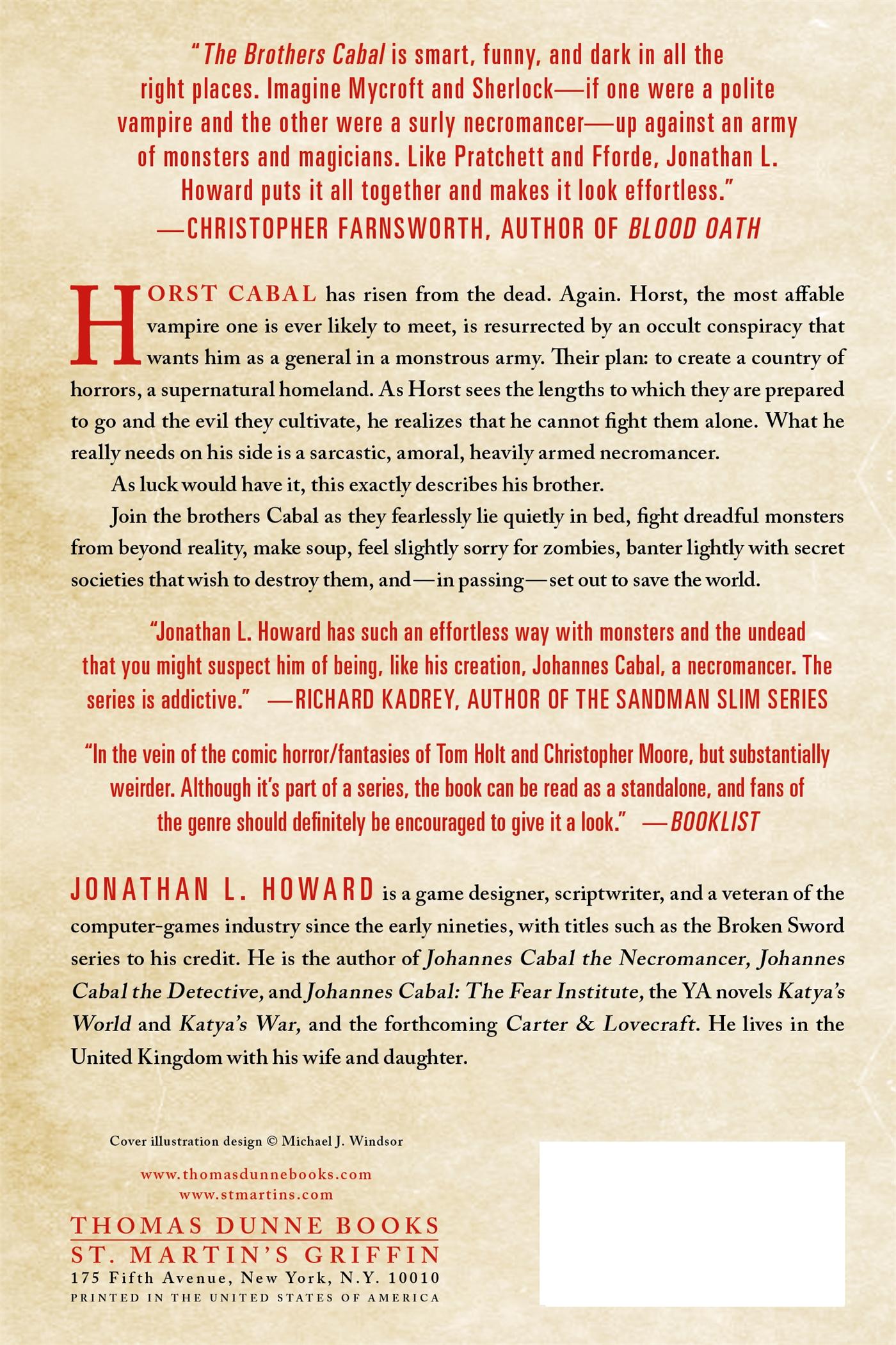 Rückseitencover Brothers Cabal