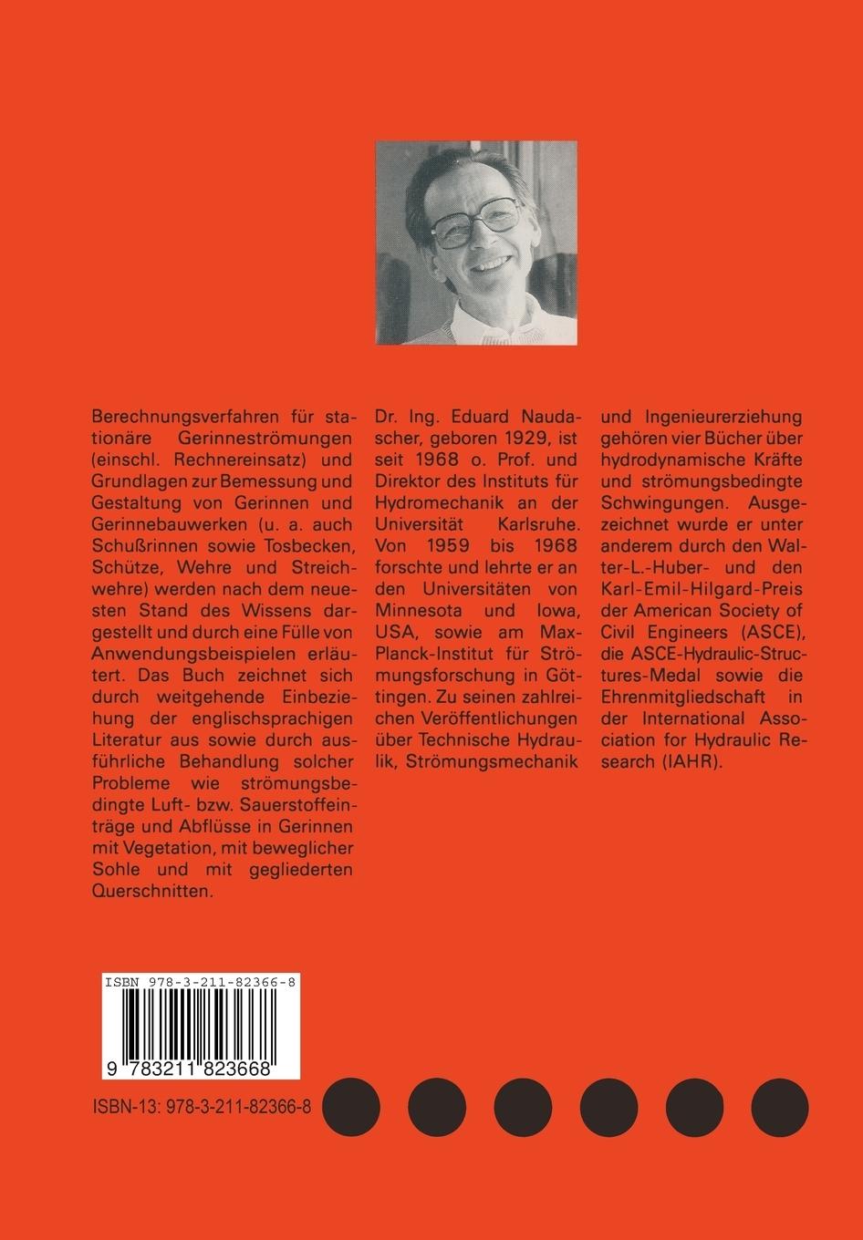 Rückseitencover Hydraulik der Gerinne und Gerinnebauwerke