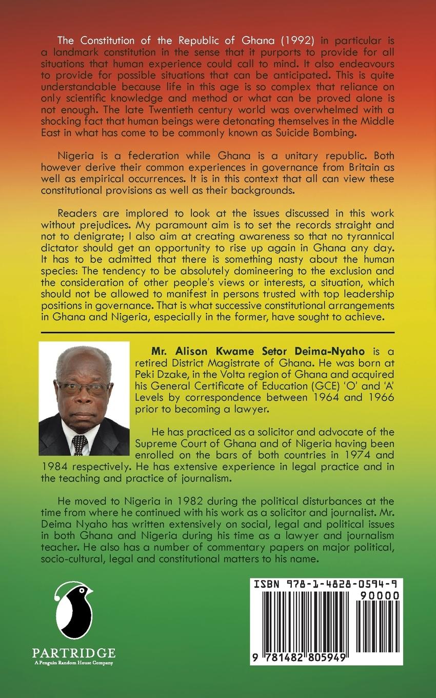 Rückseitencover CONSTITUTIONAL ARRANGEMENTS OF THE REPUBLIC OF GHANA AND THE FEDERAL REPUBLIC OF NIGERIA
