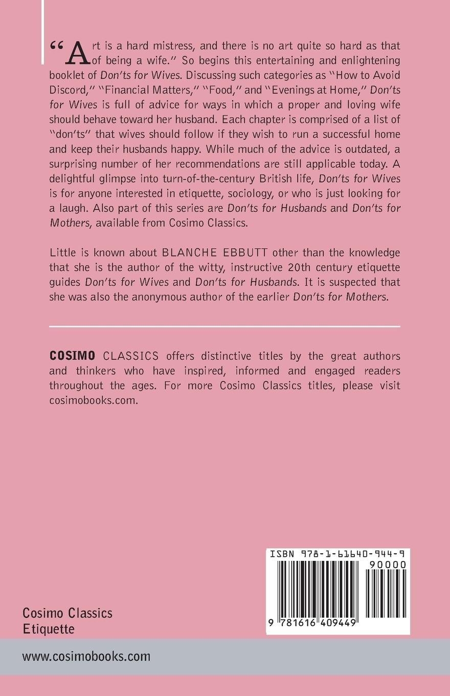 Rückseitencover Don'ts for Wives