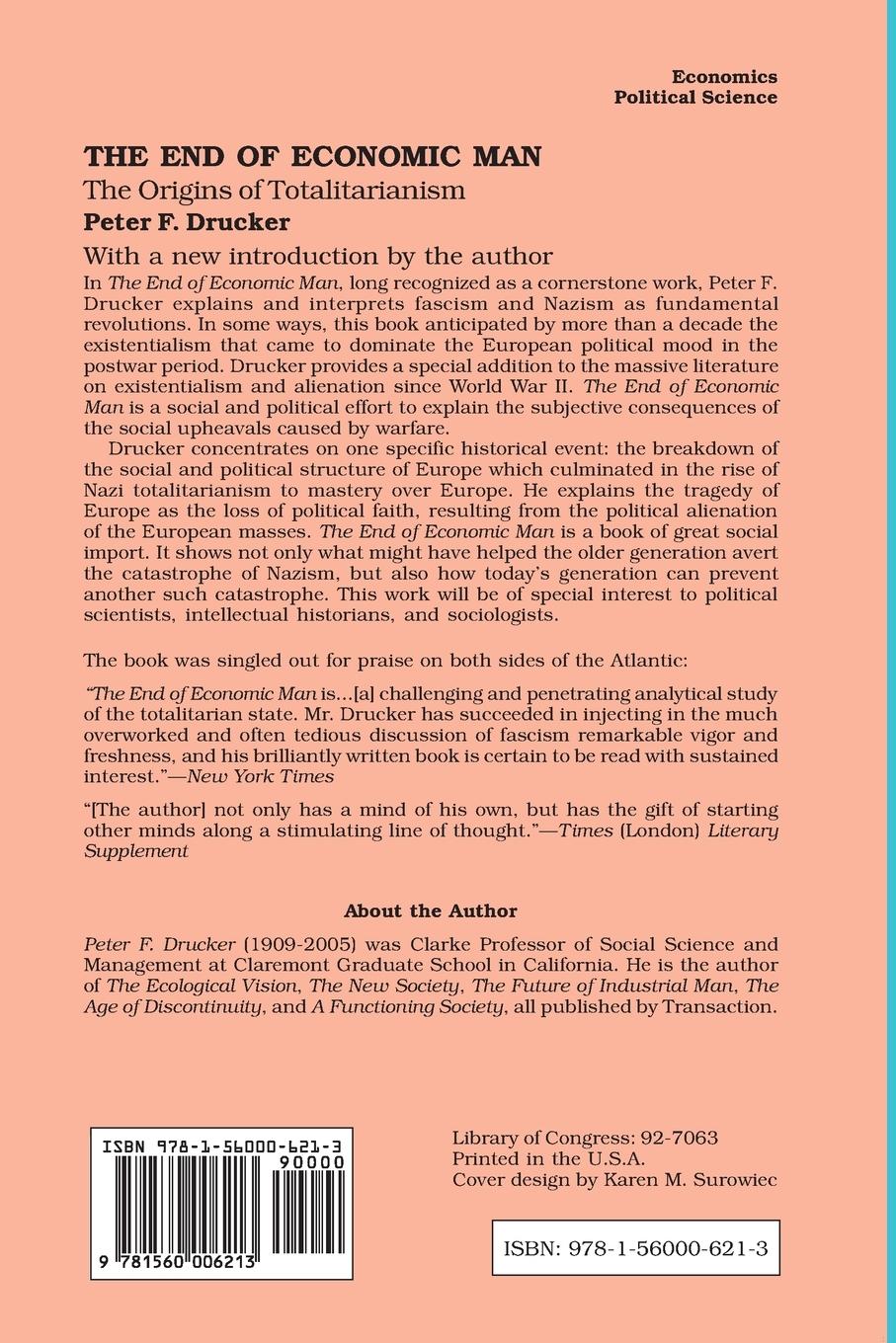 Rückseitencover The End of Economic Man