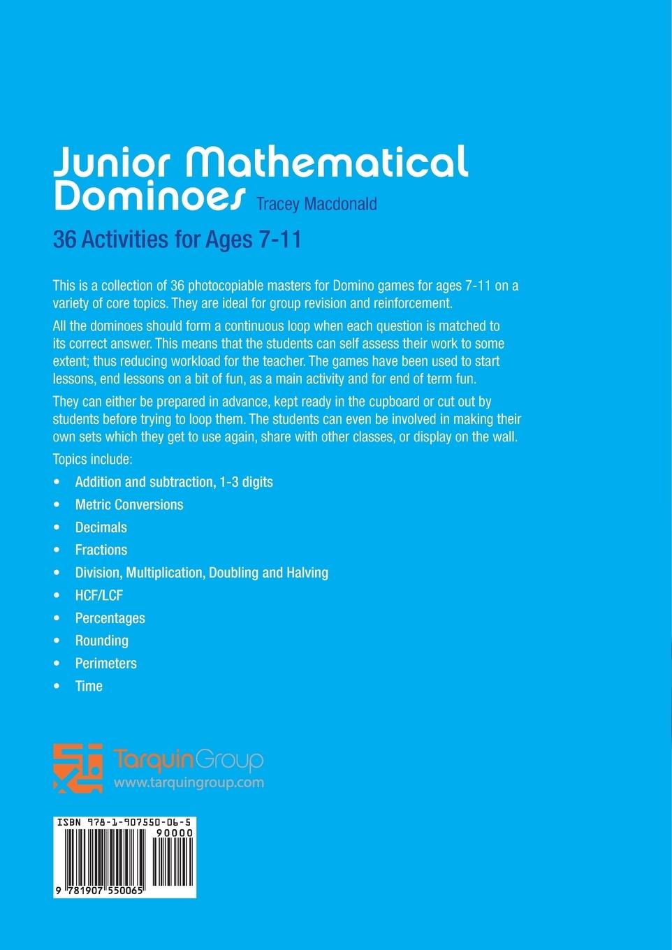 Rückseitencover Junior Mathematical Dominoes