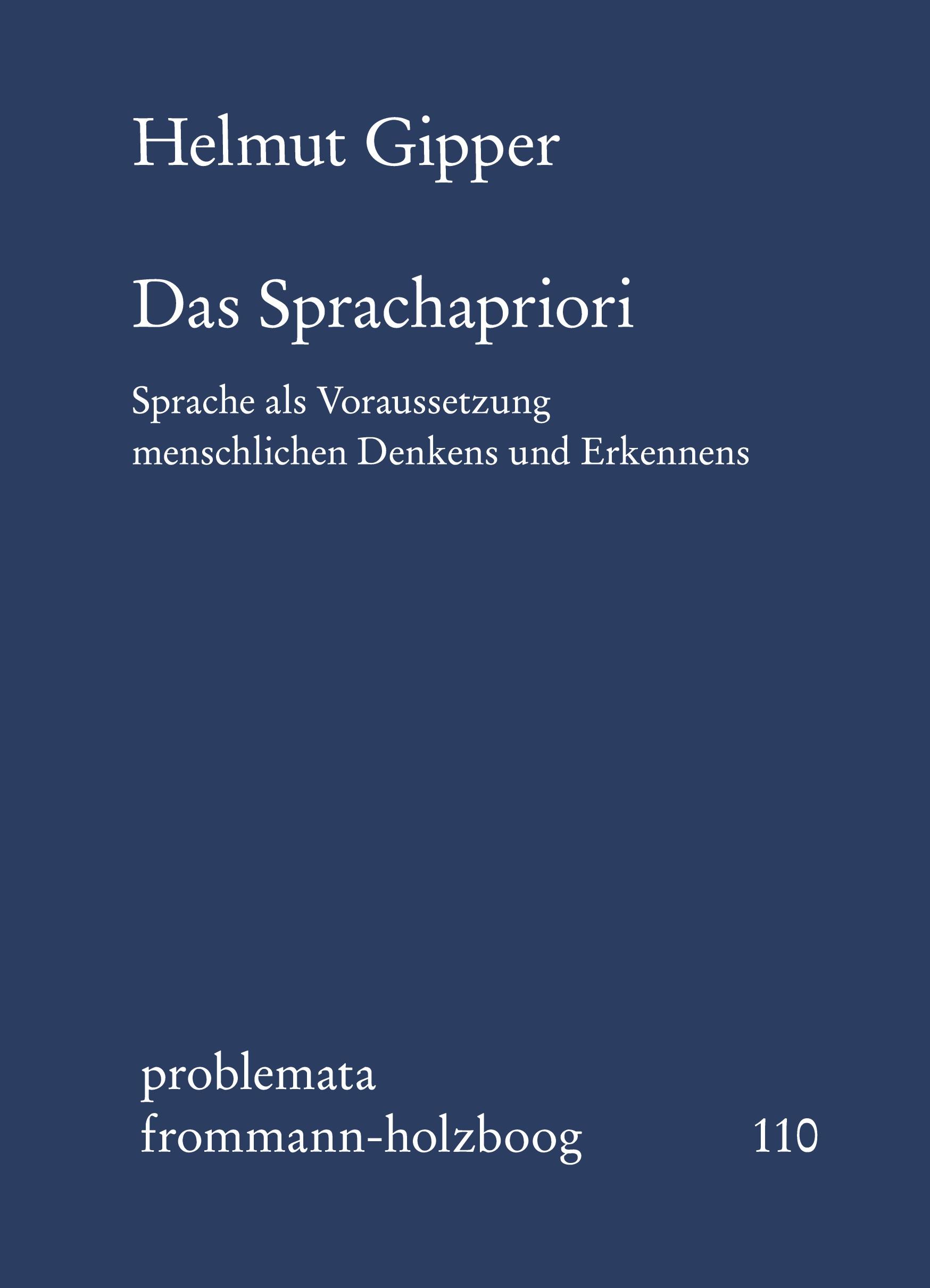 Vorderes Coverbild Das Sprachapriori