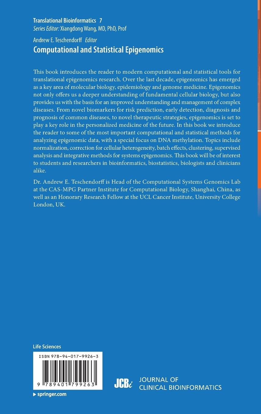 Rückseitencover Computational and Statistical Epigenomics