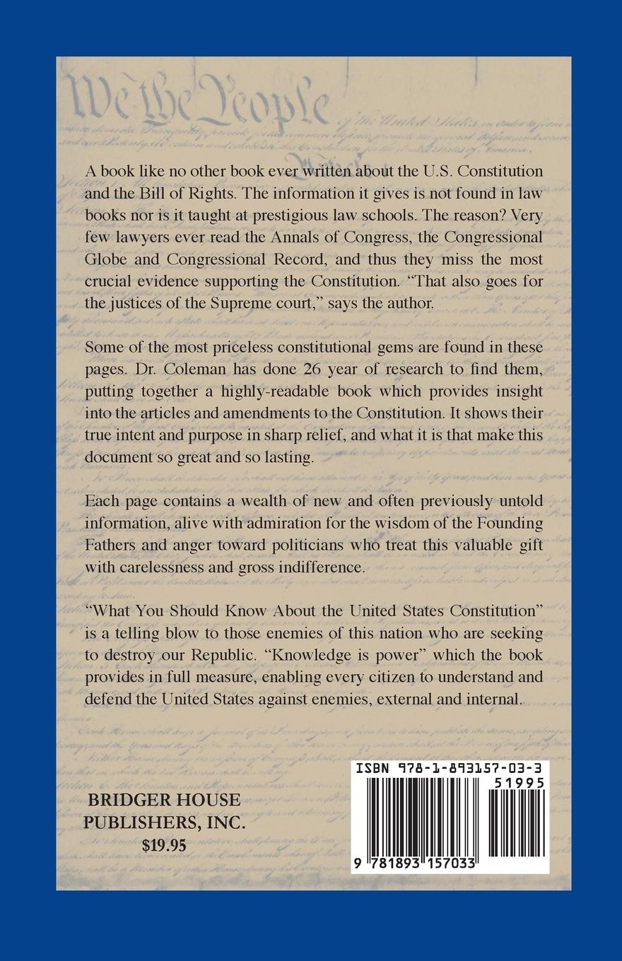 Rückseitencover What You Should Know About the United States Constitution