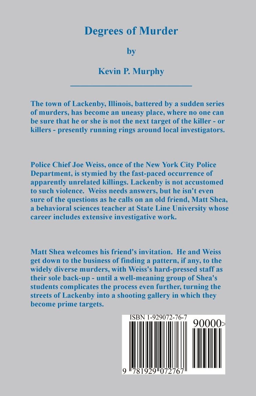 Rückseitencover Degrees of Murder