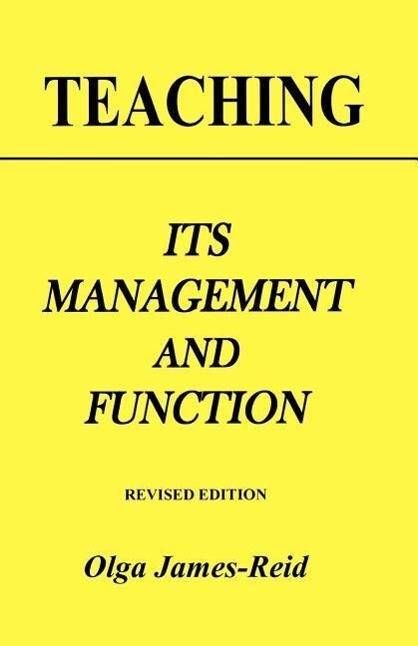 Vorderes Coverbild Teaching: Its Management and Function