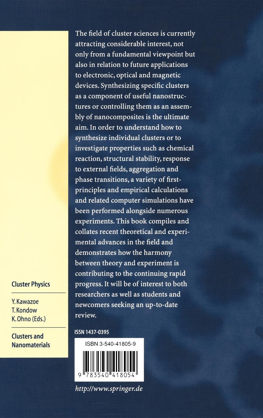 Rückseitencover Clusters and Nanomaterials