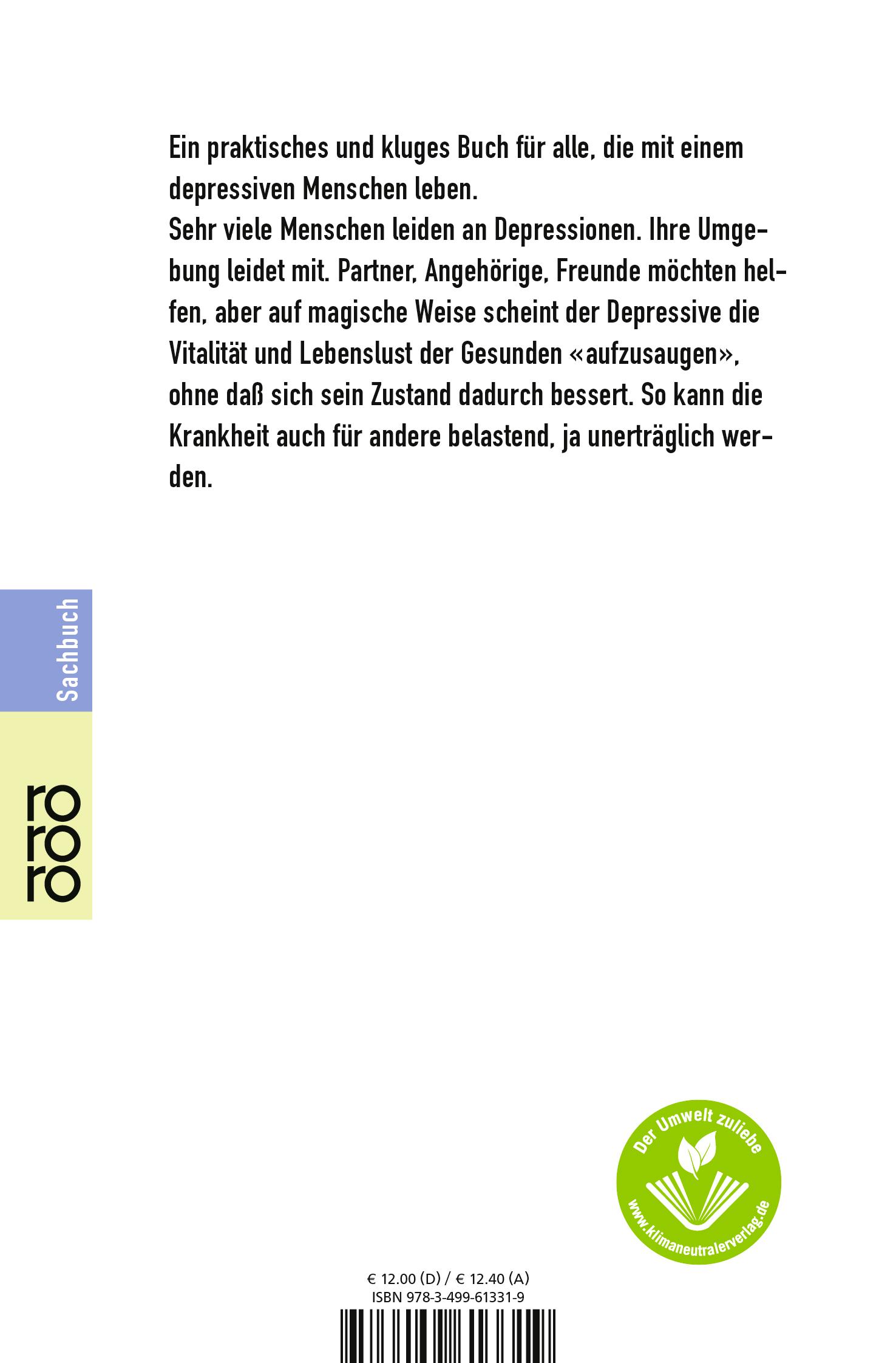 Rückseitencover Wenn der Mensch, den du liebst, depressiv ist
