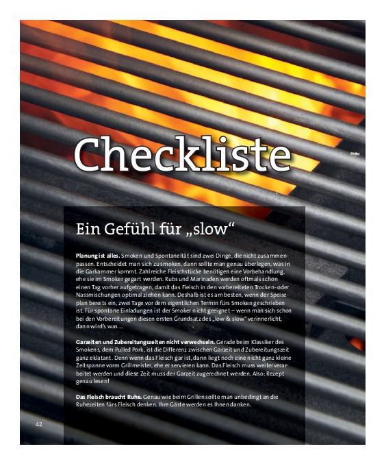 Beispielinhalt (Bild) Das kleine Smoker-Buch