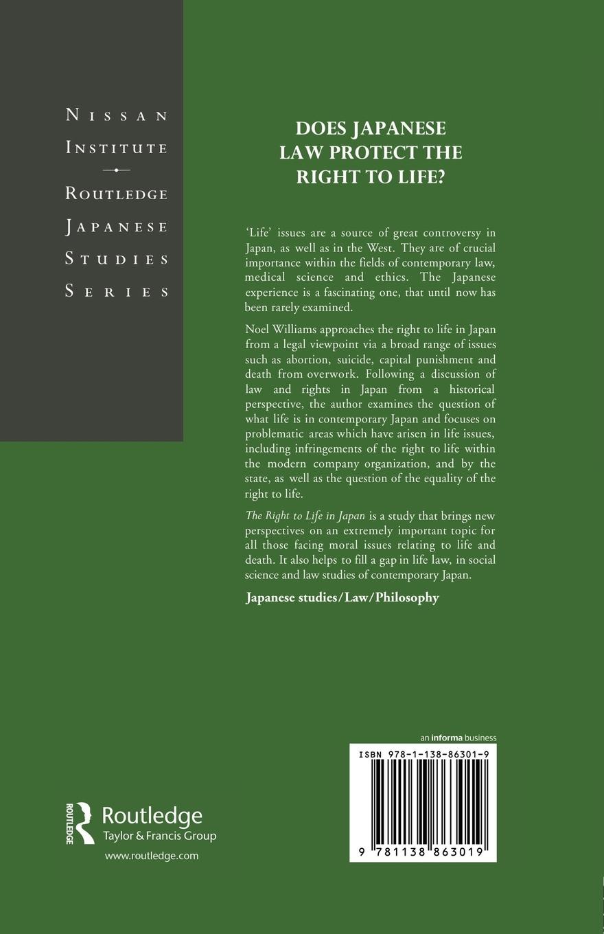 Rückseitencover The Right to Life in Japan