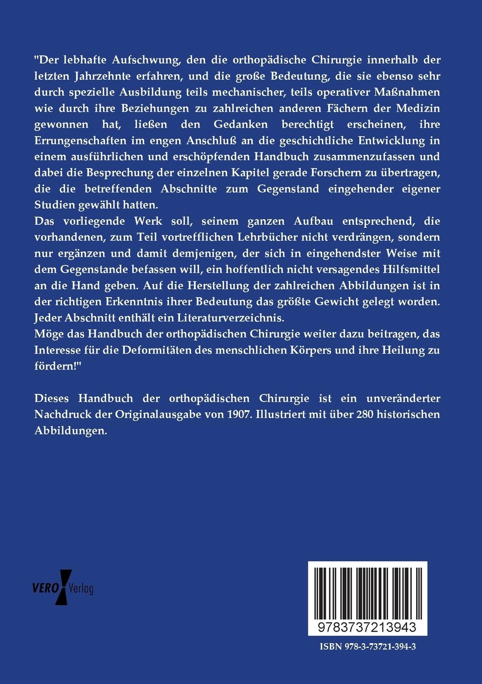 Rückseitencover Handbuch der orthopädischen Chirurgie