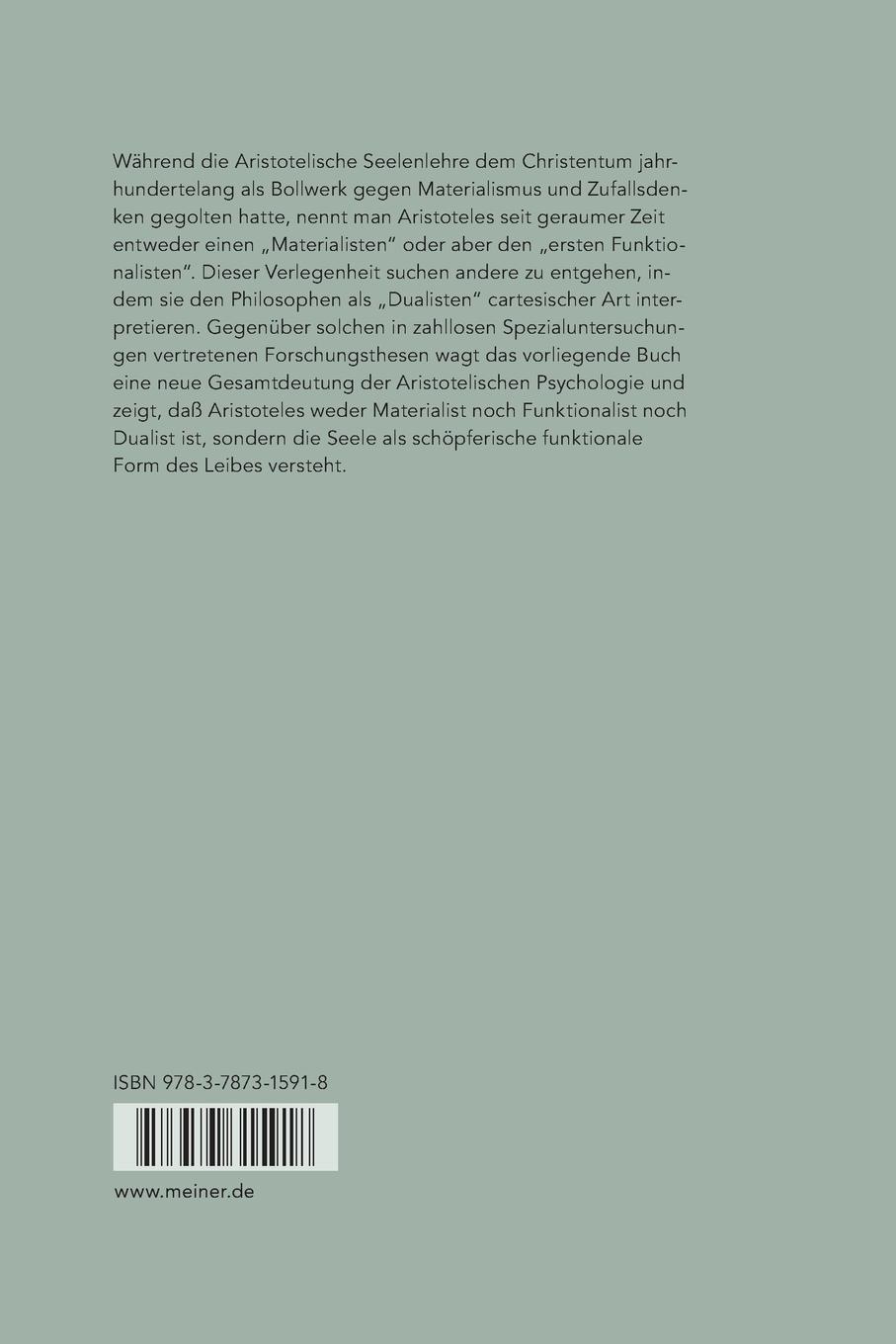 Rückseitencover Die Seele als System