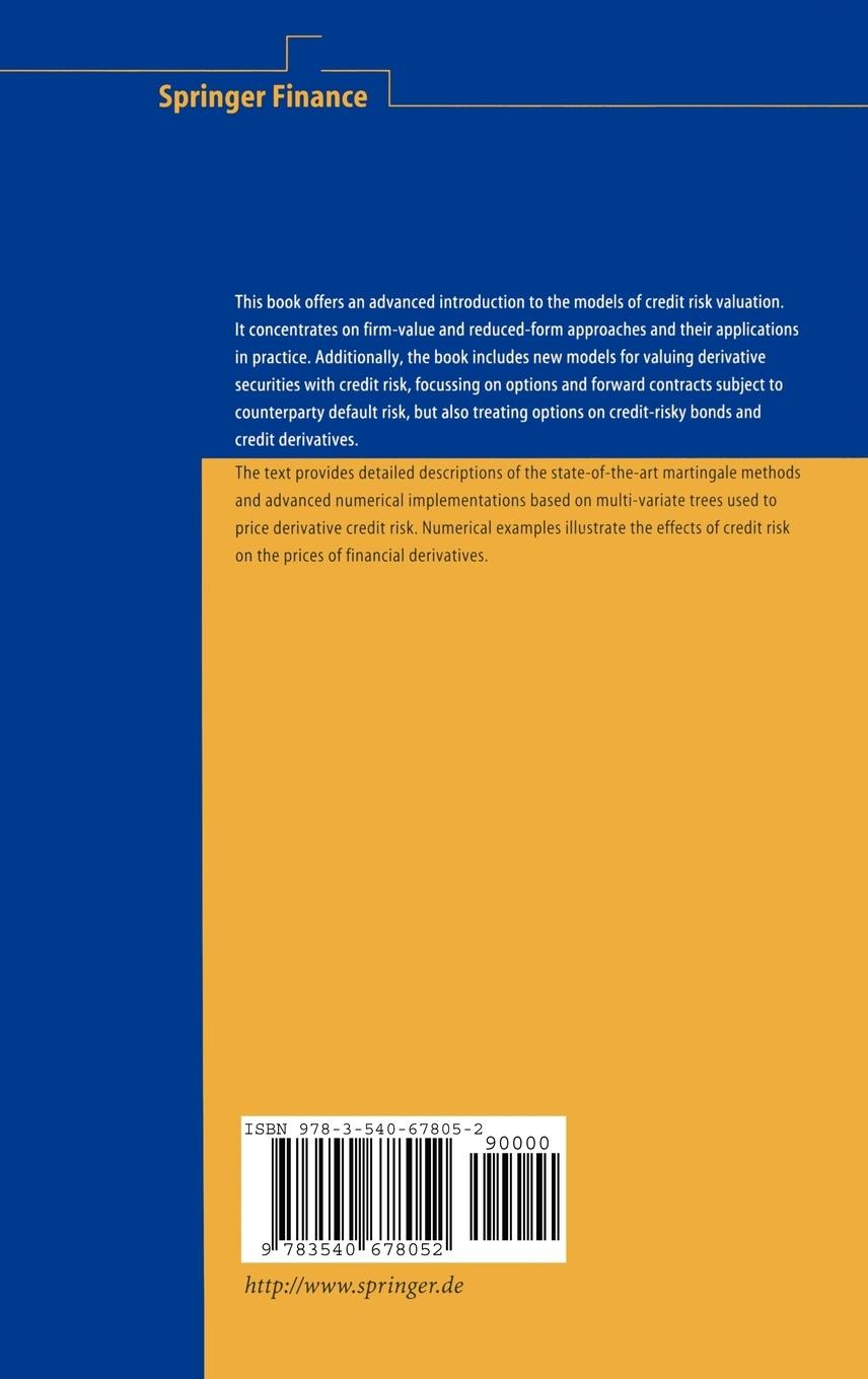 Rückseitencover Credit Risk Valuation