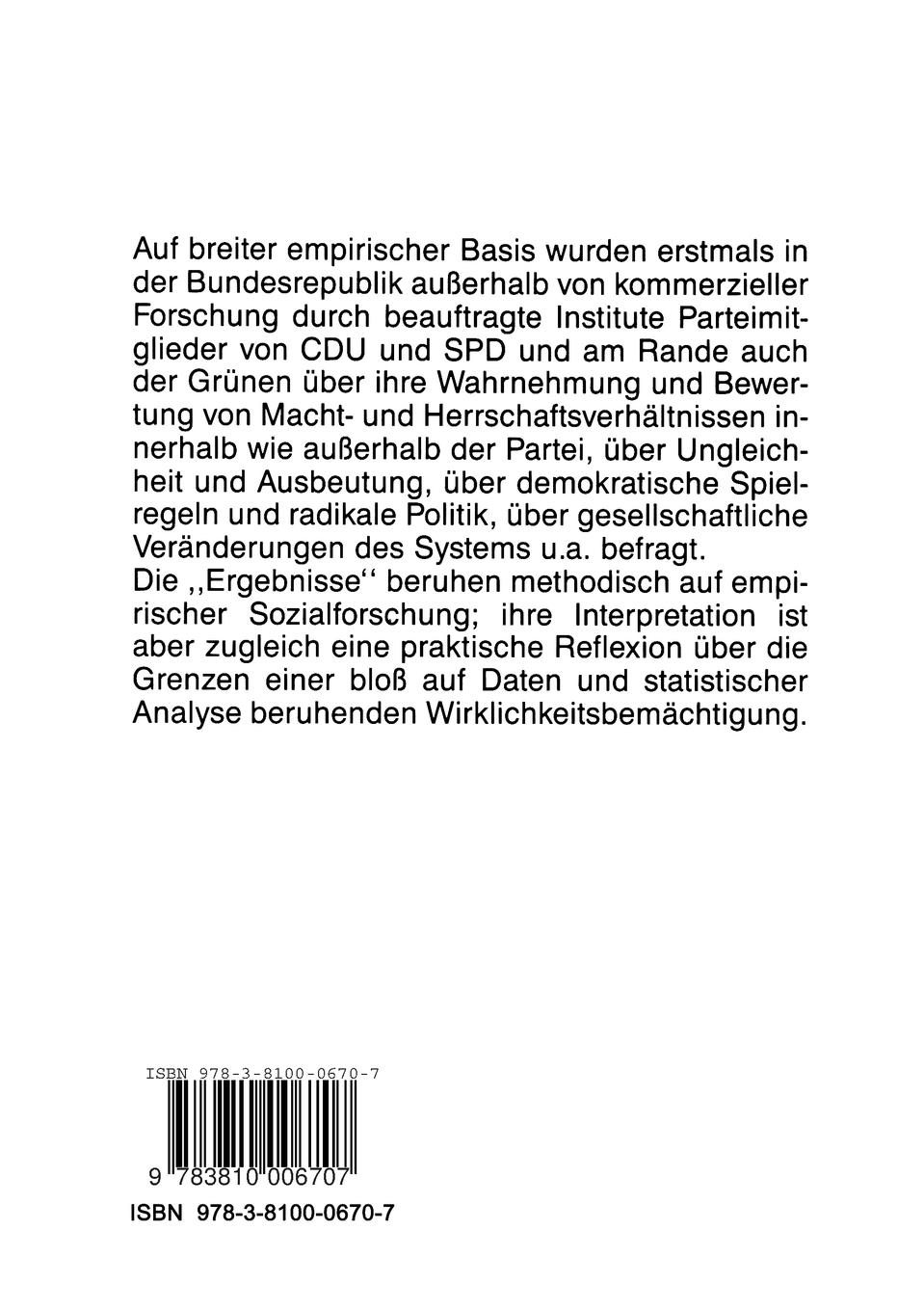 Rückseitencover Parteimitglieder