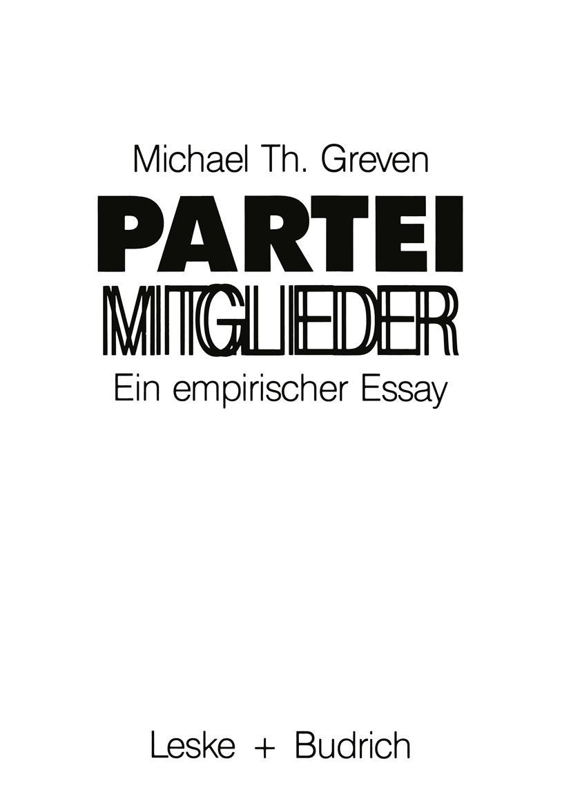 Vorderes Coverbild Parteimitglieder