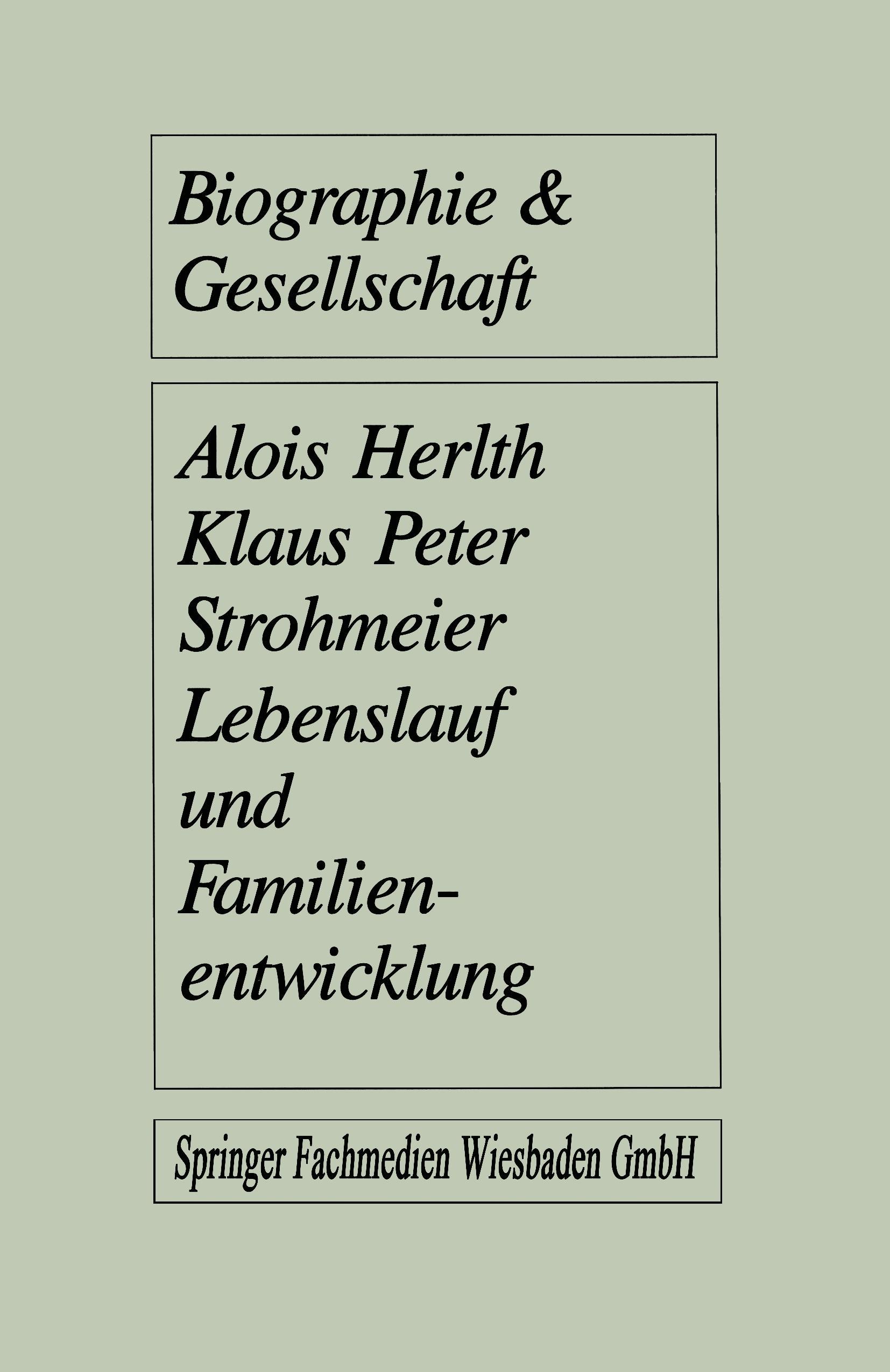Vorderes Coverbild Lebenslauf und Familienentwicklung