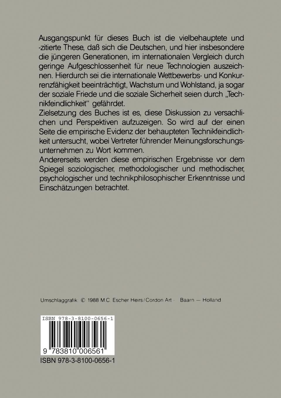 Rückseitencover Sind die Deutschen technikfeindlich?