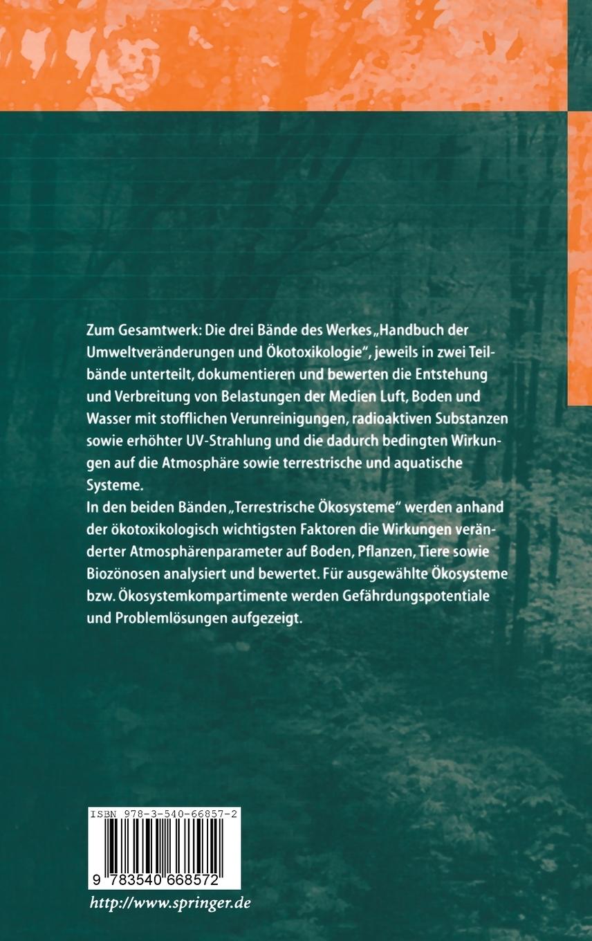 Rückseitencover Handbuch der Umweltveränderungen und Ökotoxikologie