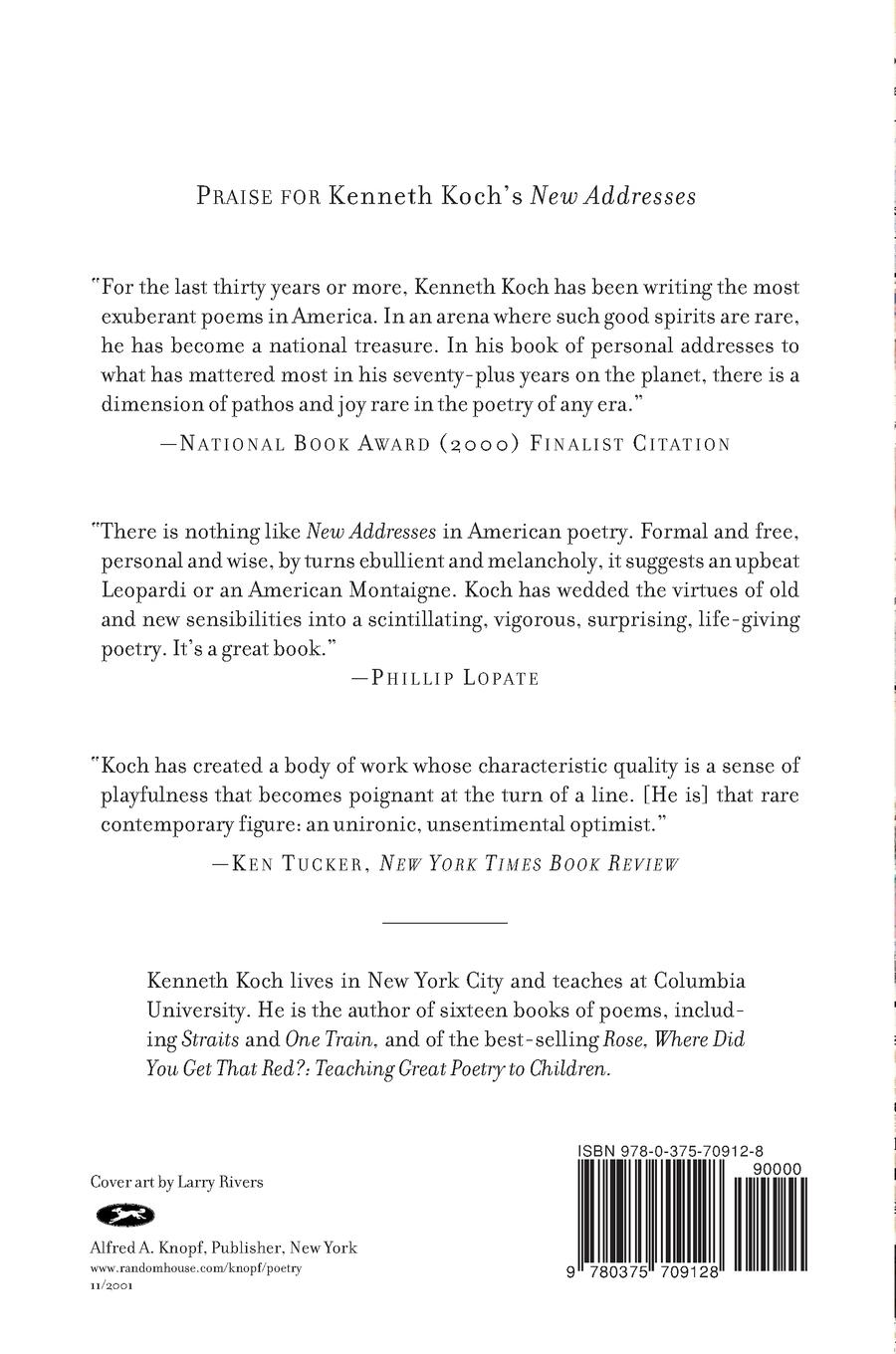 Rückseitencover New Addresses