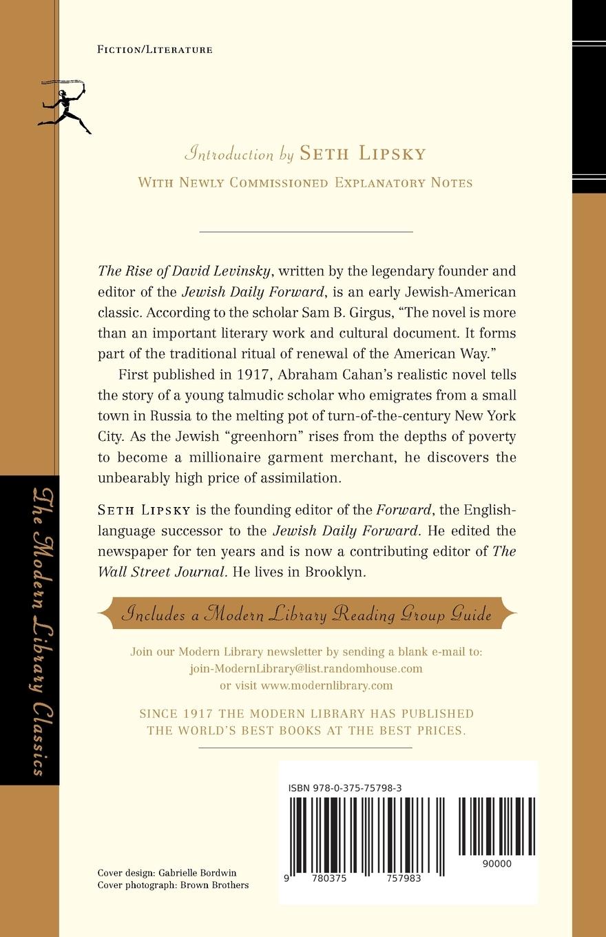 Rückseitencover The Rise of David Levinsky
