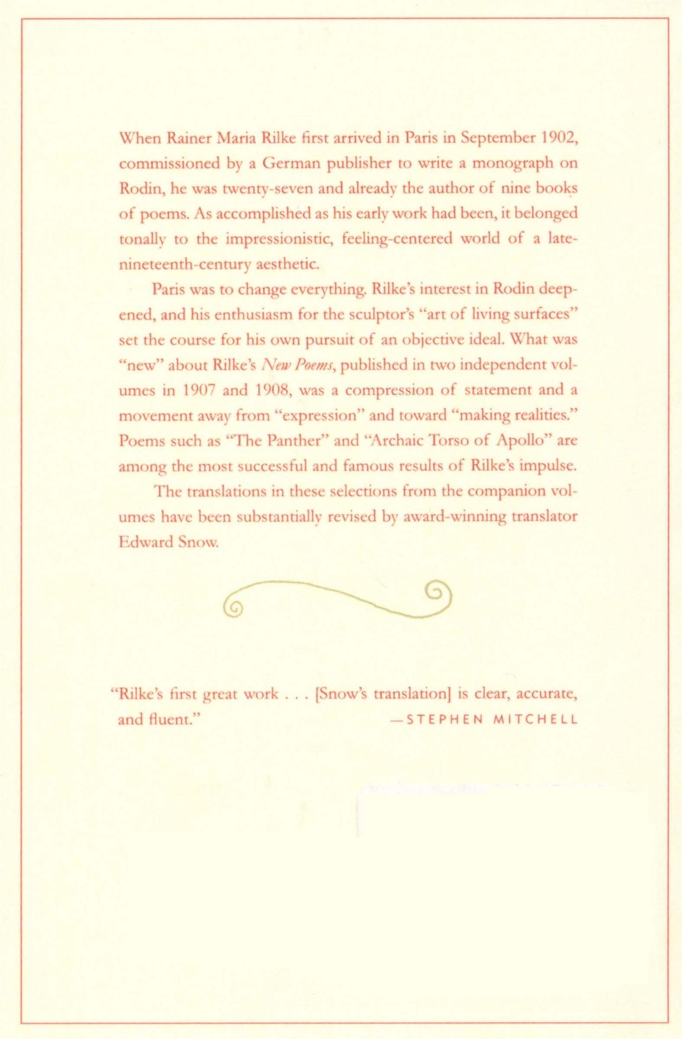 Rückseitencover New Poems